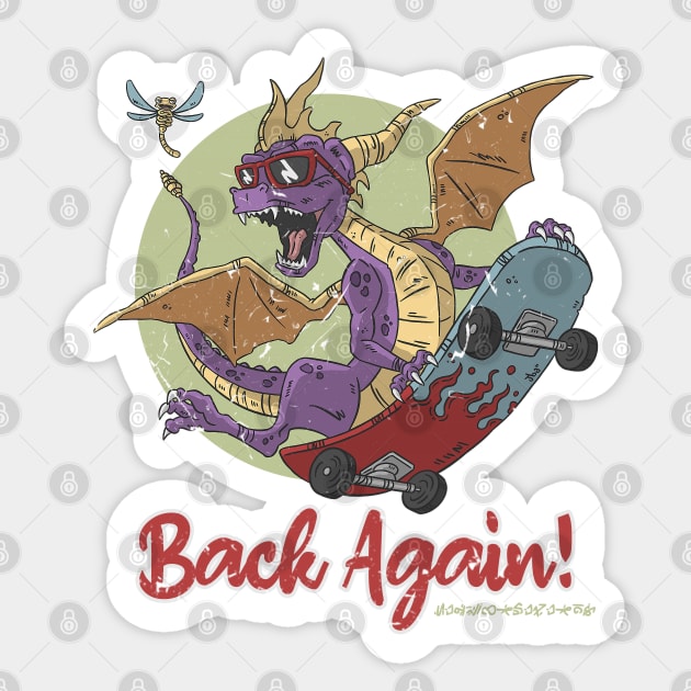 Back Again Spyro The Dragon Sticker by JailbreakArts